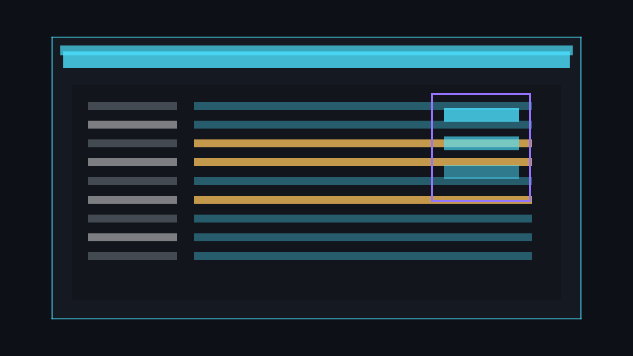 A vertical menu with Start, Options, and Quit entries where the selected row is highlighted